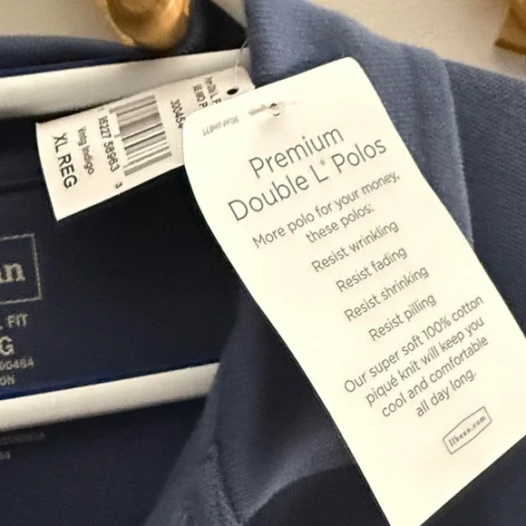 L.L. Bean Men's Classic Blue Polo - Picture 4 of 5